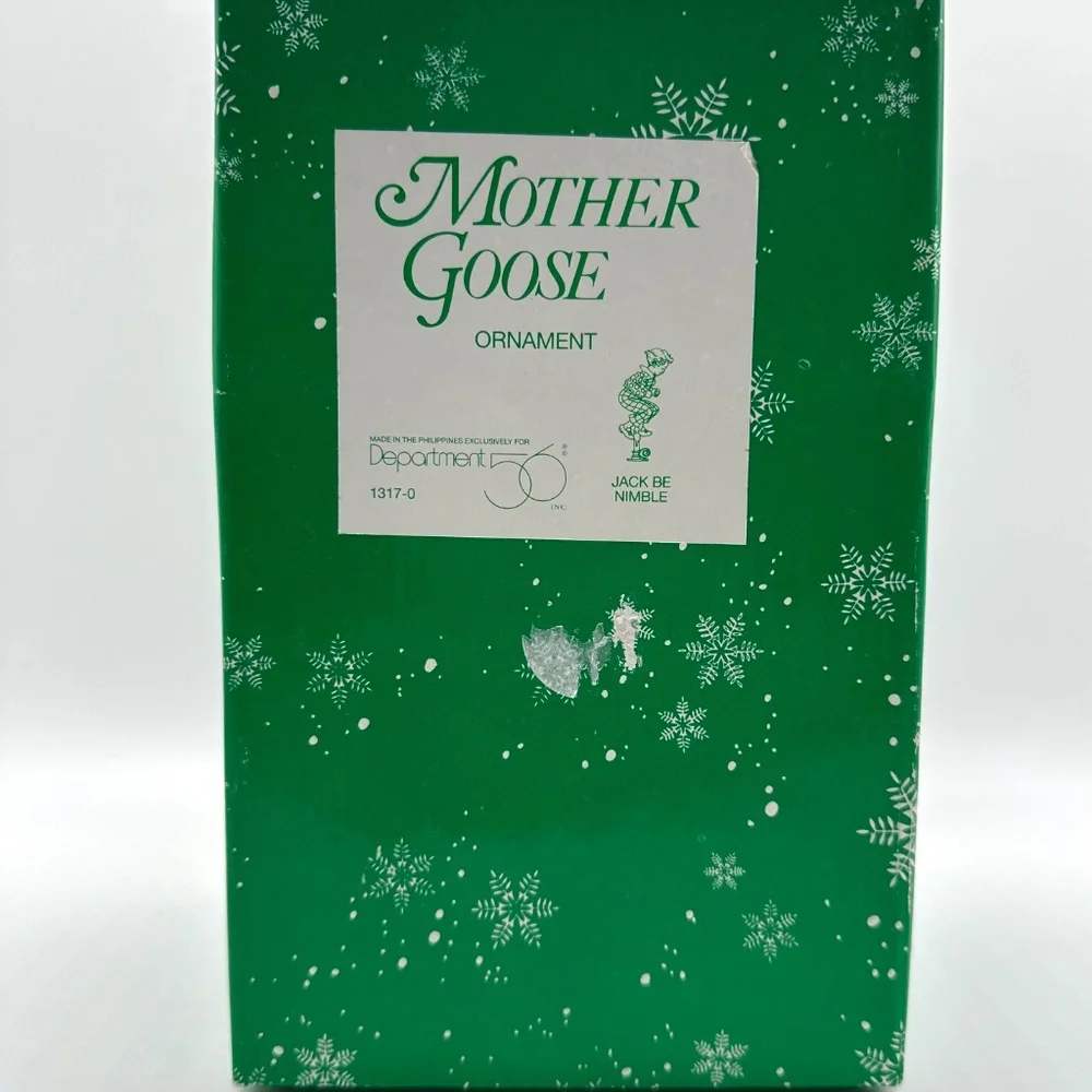 Dept 56 Jack Be Nimble Mother Goose Nursery Rhymes Christmas Ornament w/Box